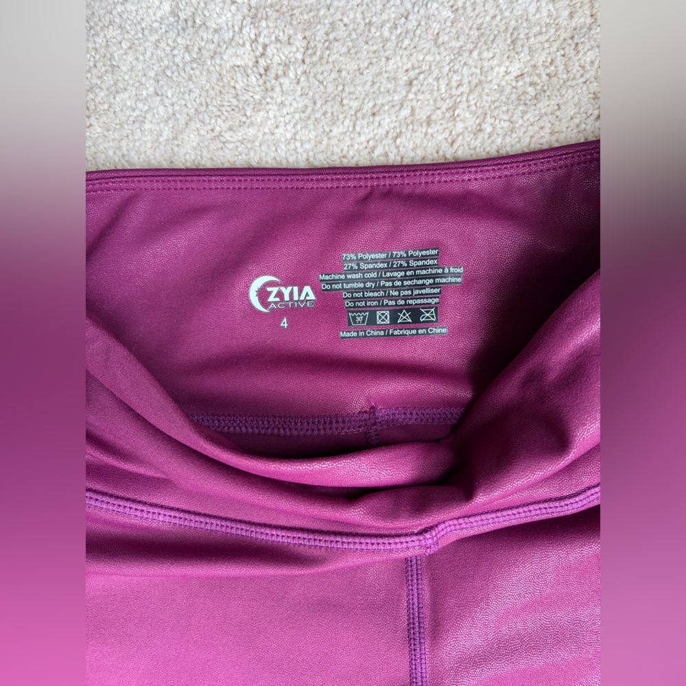 ZYA Active Women's Leggings-Metallic!